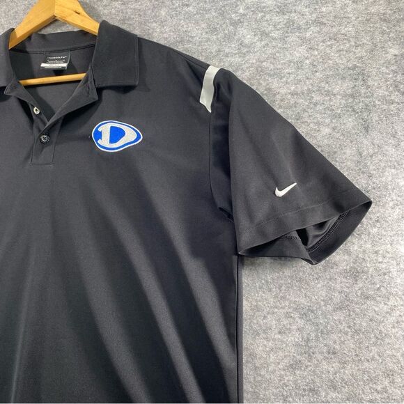 Nike Golf Mens Black/White Logo SS Performance Polo Size‎ LG - Picture 3 of 8